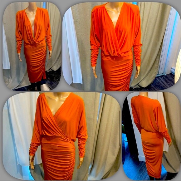 -MARCIANO- Guess-Orange Dress ( Reposhed ) - Picture 2 of 3